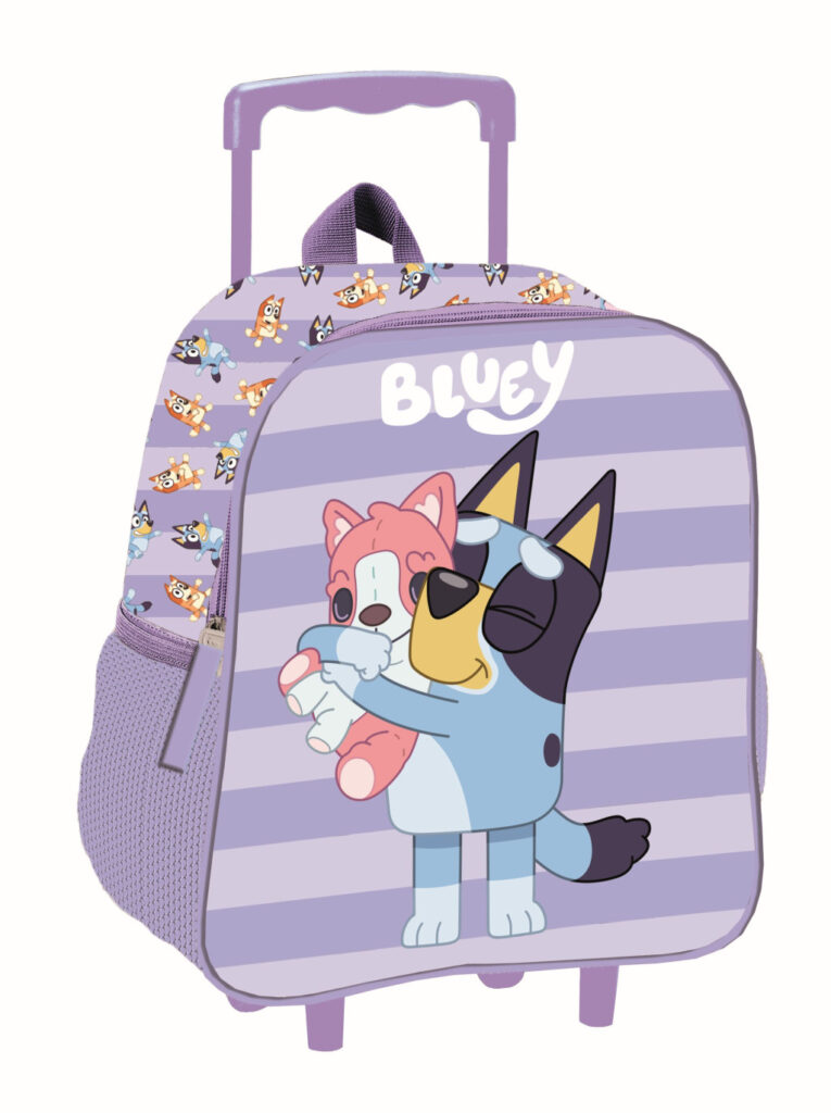 Bluey valp rullande förskoleryggsäck 3D, 32 cm