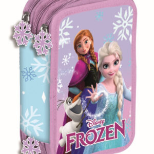 Disney Frozen vintermagiskt fylld pennfodral med 3 våningar 20x13,5x6,5 cm