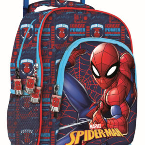 Spindelmannen Great Power Premium rullande skolväska, 44 cm