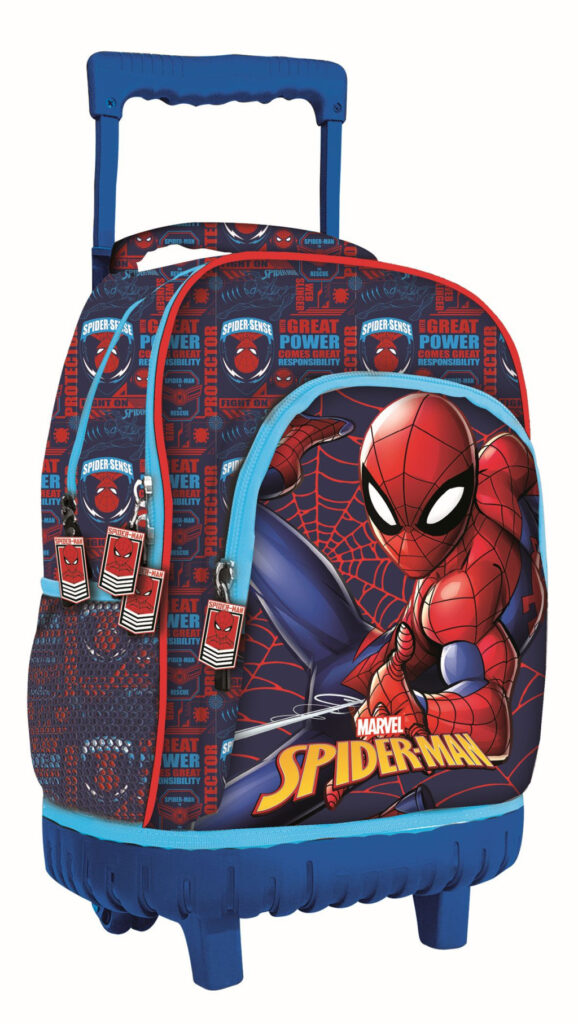 Spindelmannen Great Power Premium rullande skolväska, 44 cm