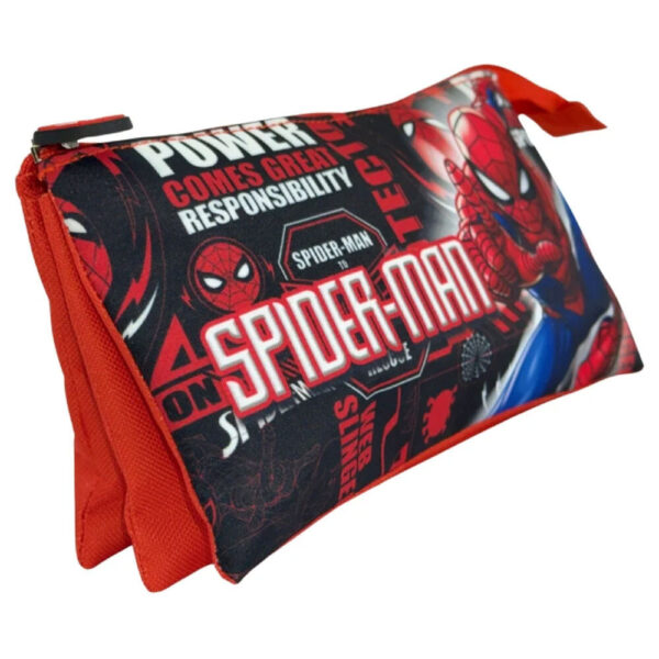 Marvel Spindelmannen pennfodral med 3 fack 22 × 14 cm