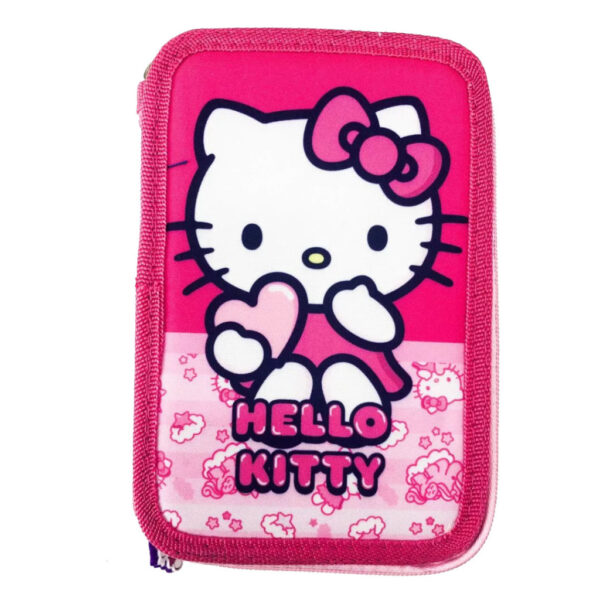 Hello Kitty Enhörning fylld pennfodral med 3 våningar