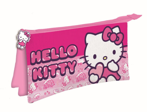 Hello Kitty Enhörning pennfodral med 3 fack 22 cm