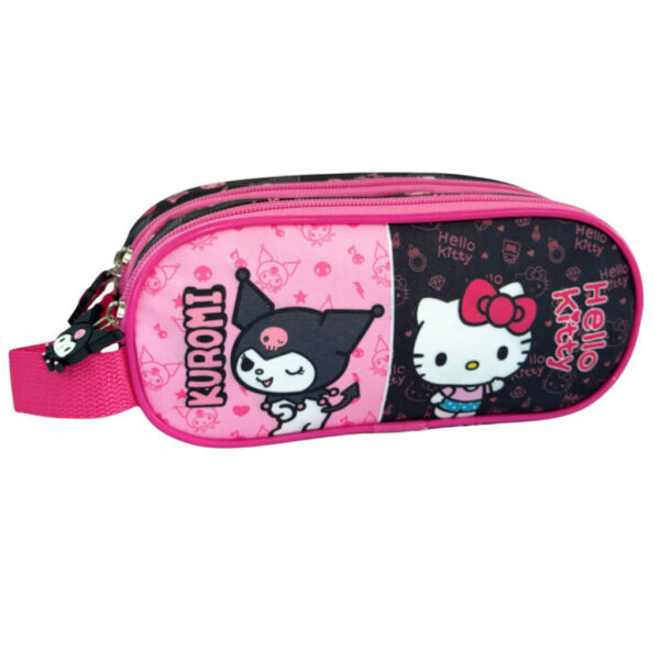 Hello Kitty & Kuromi pennfodral med 2 fack 23 cm