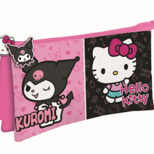 Hello Kitty & Kuromi Pennfodral med 3 fack 22 cm