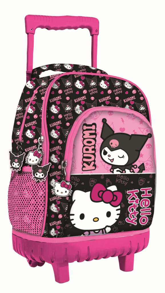 Hello Kitty & Kuromi premium rullande skolväska, 44 cm