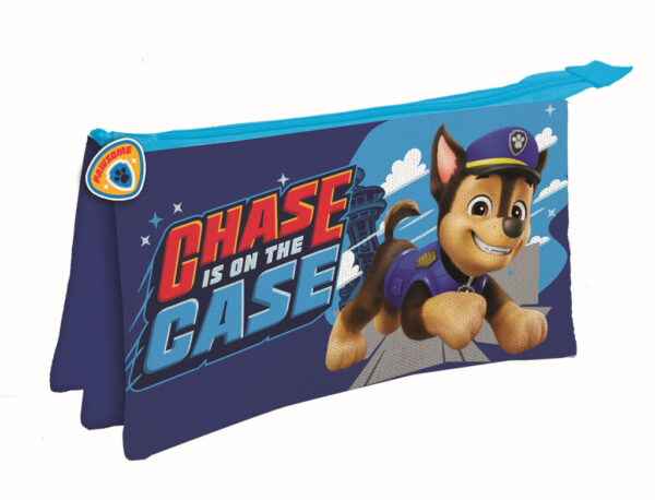 Paw Patrol Chase pennfodral med 3 fack 22 cm