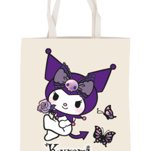 Hello Kitty Kuromi Butterfly canvas shoppingväska 44 cm