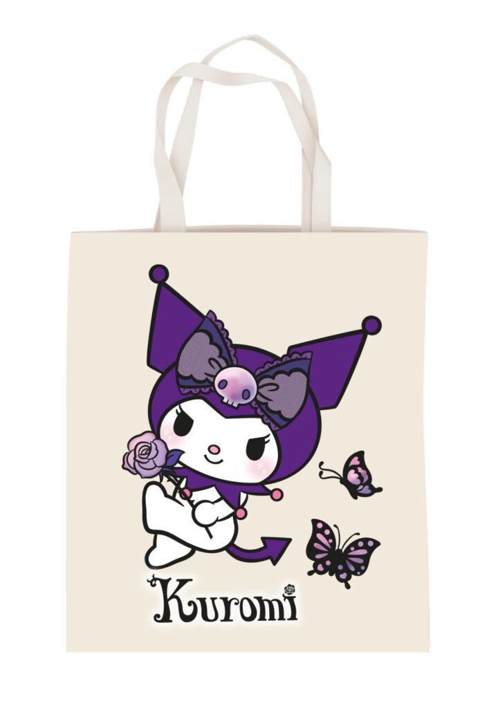 Hello Kitty Kuromi Butterfly canvas shoppingväska 44 cm
