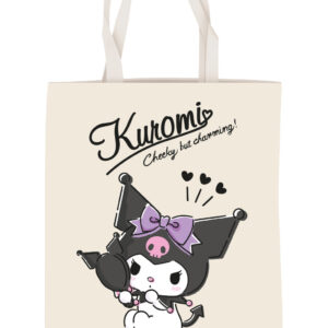 Hello Kitty Kuromi Charmig canvas shoppingväska 44 cm