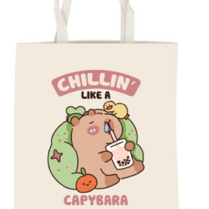 Capybara Chillin' bomullskasse 44 cm