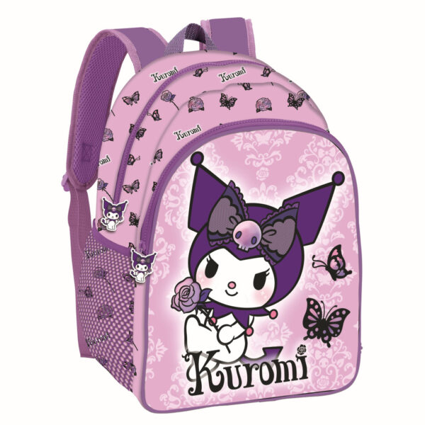 Hello Kitty Kuromi lila skolryggsäck, 40 cm