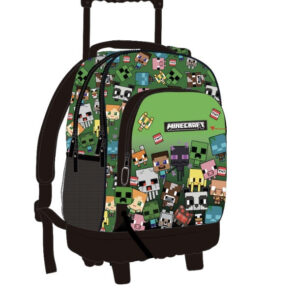 Minecraft karaktärer premium rullande skolryggsäck, 44 cm