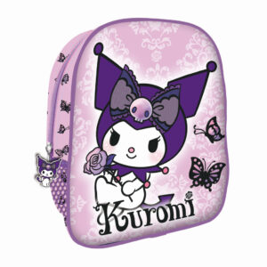 Hello Kitty Kuromi lila ryggsäck, 26 cm