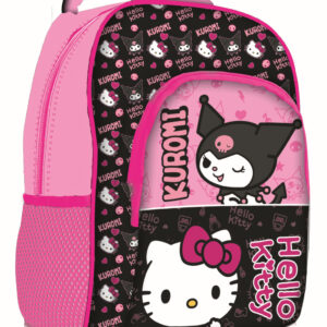 Hello Kitty & Kuromi Rosa skolväska, 40 cm