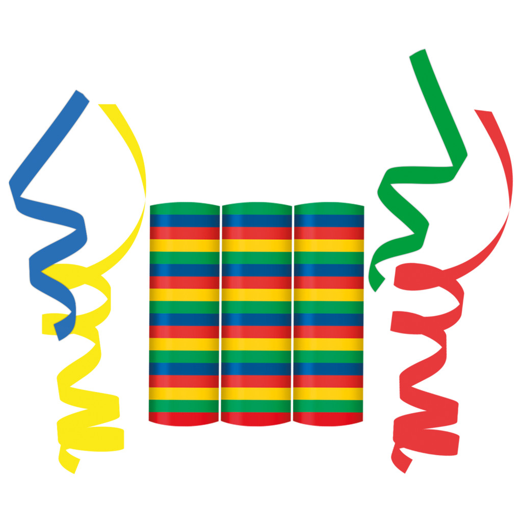 Färgglad serpentin 3-pack