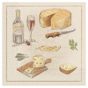 Food Gourmet Ostprovningsservett 20 st 33x33 cm FSC