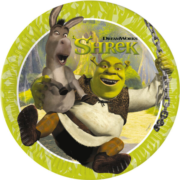 Shrek äventyrspappersassietter, 8 st, 23 cm, FSC