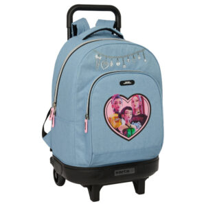 K-pop Demon Hunters Denim Dreams premium rullande skolväska, 45 cm