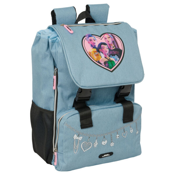 K-pop Demon Hunters Denim Dreams expanderbar skolväska, 41 cm