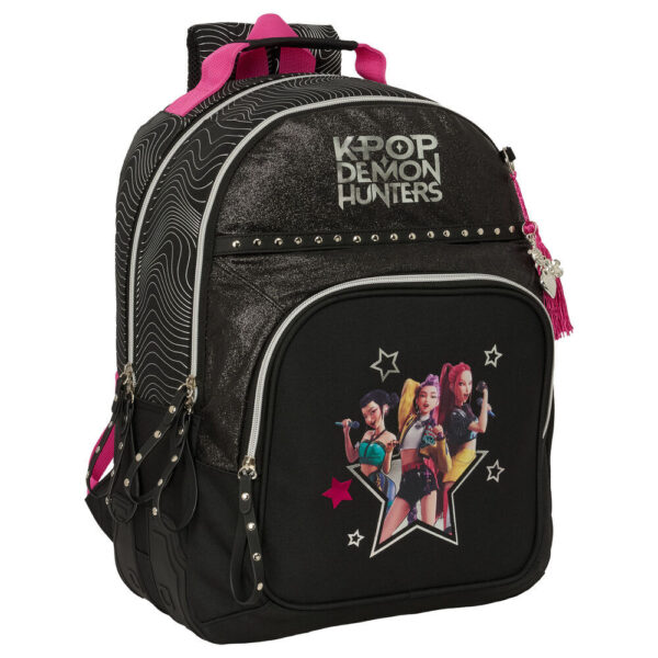 K-pop Demon Hunters Energy svart skolväska, 42 cm