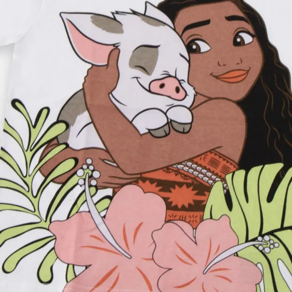 Disney Vaiana T-shirt Barn 4 år (104 cm) – Vit Kortärmad T-shirt - Bild 3