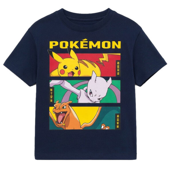 Pokémon T-shirt Barn – Marinblå Kortärmad i 100% Bomull 98 cm