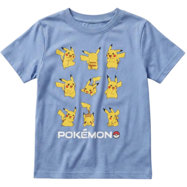 Pokémon T-shirt Barn – Blå Kortärmad T-shirt med Pikachu 104 cm
