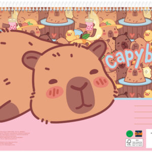 Capybara Happy Life A4 spiralblock, 30 blad