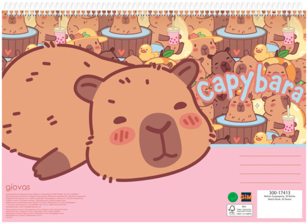 Capybara Skissblock A4 – 30 blad