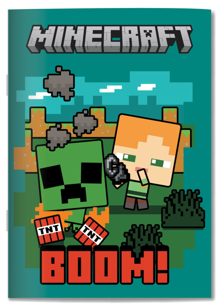 Minecraft anteckningsbok B/5 med linjer, 40 blad
