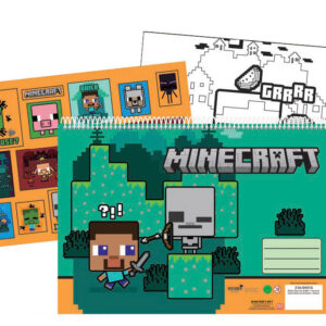 Minecraft Creepers Need Hugs A4 spiralblock med 40 blad och klistermärken