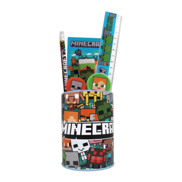 Minecraft 7-delars Skrivset med Pennställ