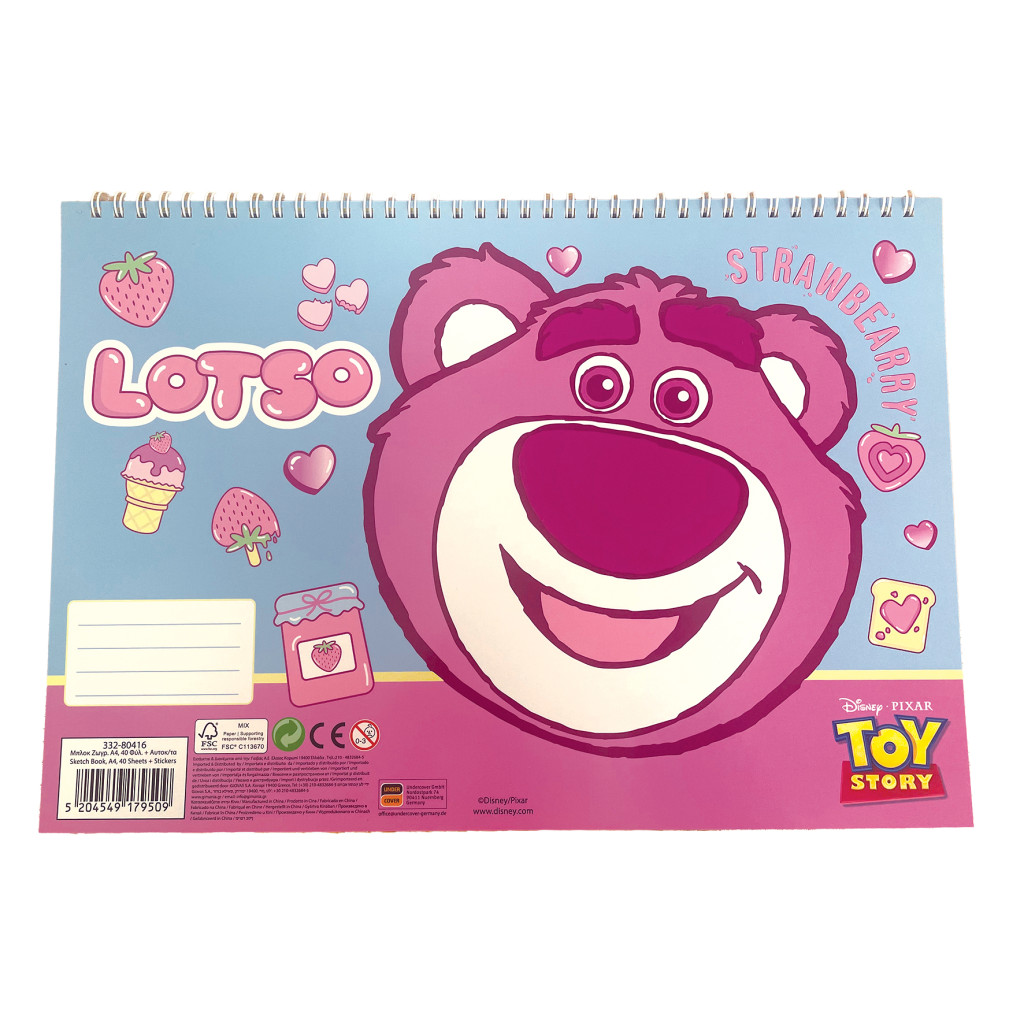 Toy Story Lotso Skissblock A4 – 40 blad med klistermärken