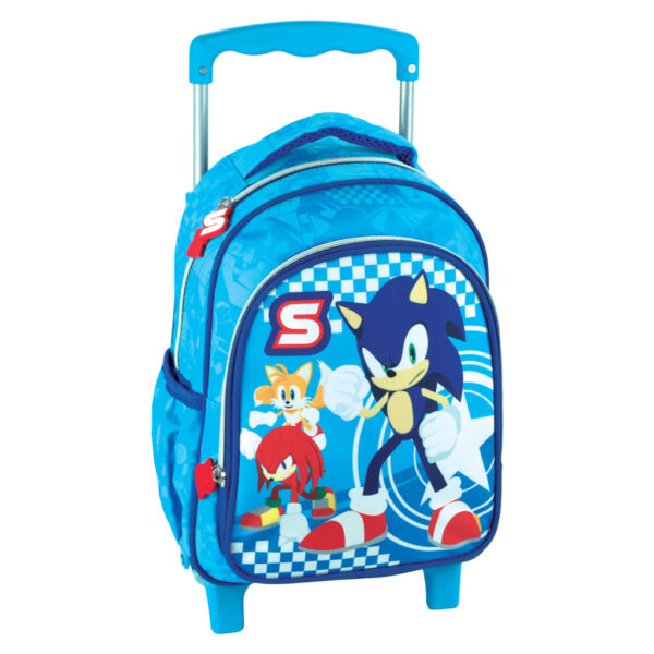 Sonic the Hedgehog Trio rullande ryggsäck för förskola, 30 cm