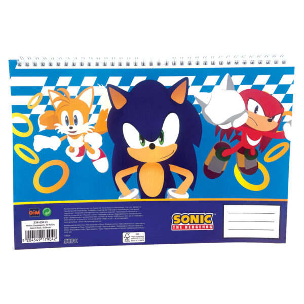 Sonic the Hedgehog Trio Skissblock A4 – 30 blad