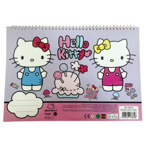 Hello Kitty A/4 spiralblock med 40 sidor och klistermärken