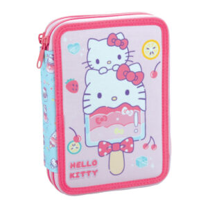 Hello Kitty Fyllt Pennfodral 2-våningar