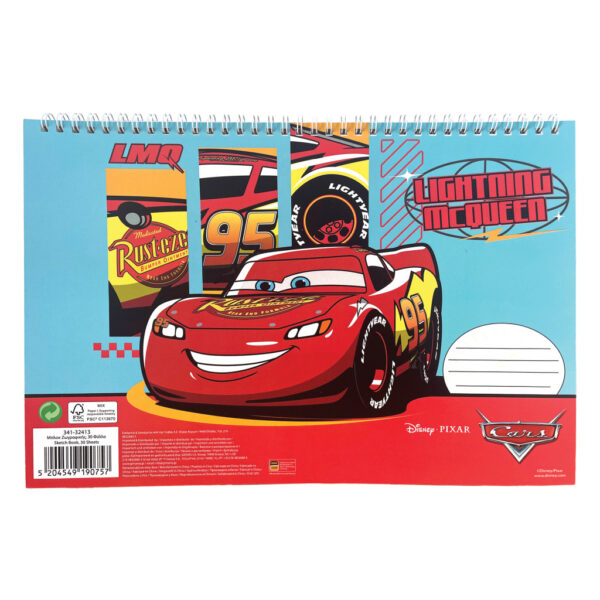 Disney Bilar Roaring Skissblock A4 – 30 blad