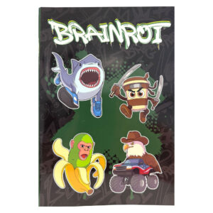 Brainrot Bananini B/5 linjerad anteckningsbok 40 blad