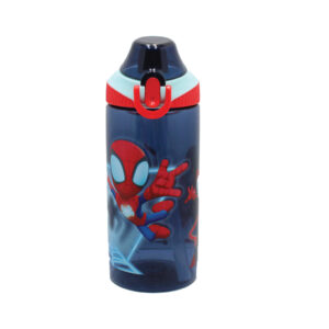Spindelmannen Spidey Web sugrörsflaska med klämma 450 ml