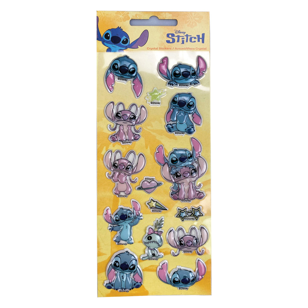 Disney Lilo och Stitch Bubbelklistermärken – 3D-klistermärken 10 x 25 cm