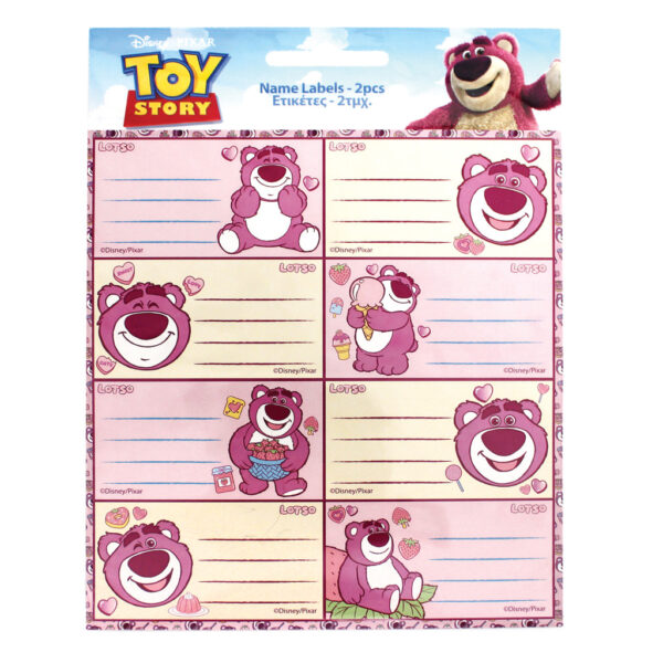 Disney Toy Story Lotso etiketter för anteckningsbok, 16-pack