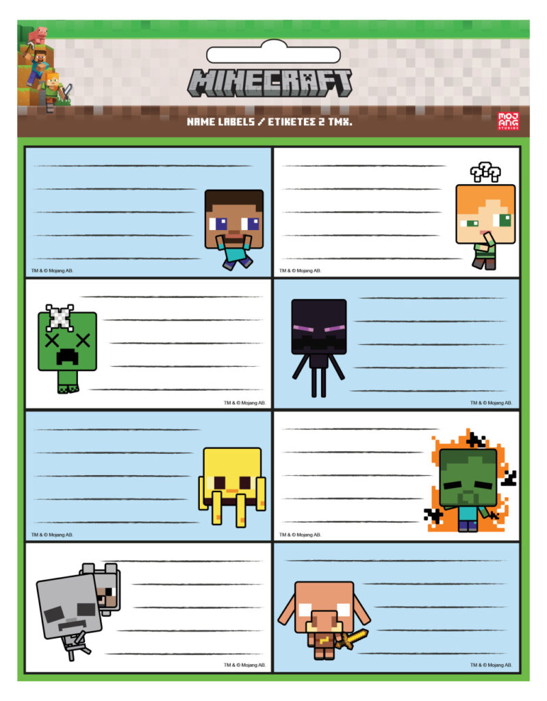 Stumble Guys Race Minecraft Creepers Need Hugs anteckningsetiketter, 16-pack
