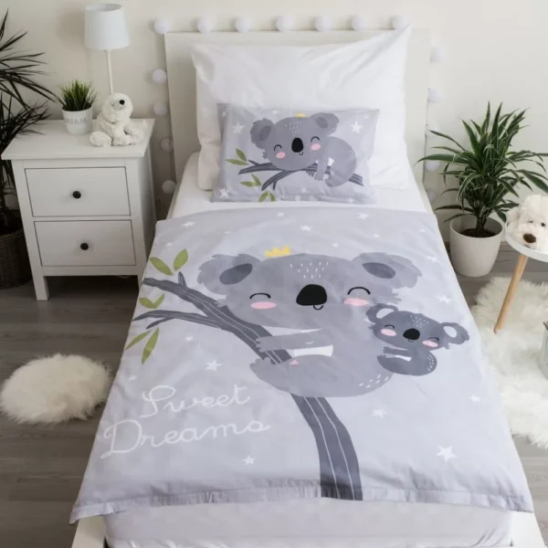 Koala Påslakanset Spjälsäng 100 x 135 cm – 100 % Bomull - Bild 2
