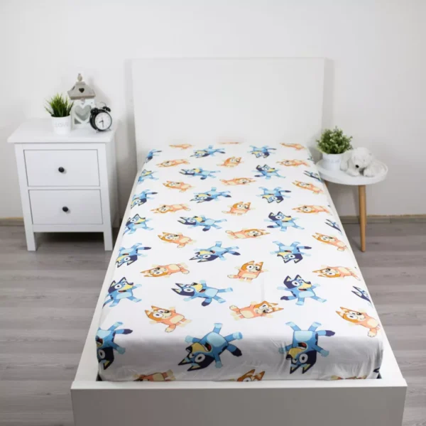 Bluey Dra-på-lakan 90x200 cm – 100% Bomull - Bild 2