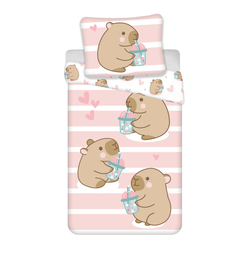 Capybara Påslakanset 140 x 200 cm – 100 % Bomull