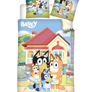 Bluey Neighborhood barnsängkläder 100×135 cm, 40×60 cm