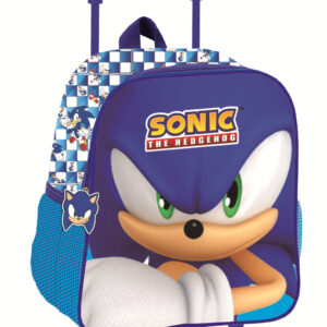Sonic the Hedgehog modern rullande 3D förskoleryggsäck, 32 cm
