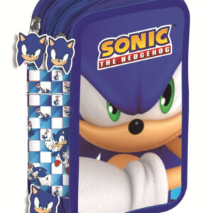 Sonic the Hedgehog Modern Giotto 3-vånings pennfodral fyllt
